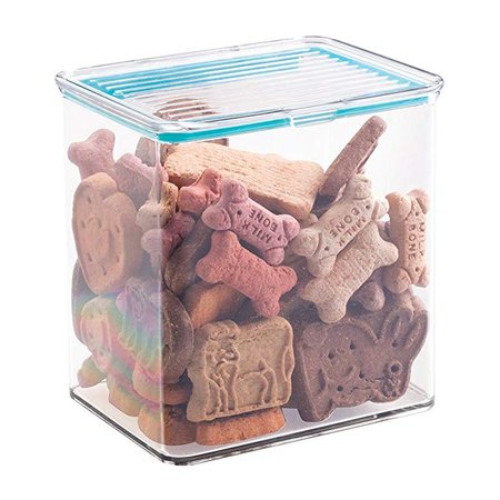 Amazon.com: mDesign Pet Storage Container Box with Sealed Lid for Dog Food, Treats, Supplies - 3 Quarts, Clear: Cell Phones & Accessories