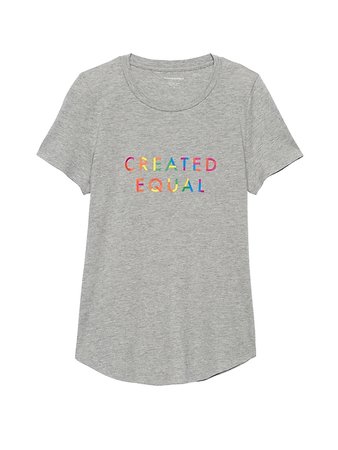 Pride 2019 Created Equal T-Shirt (Women's Sizes) | Banana Republic grey