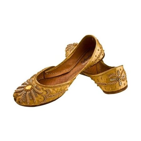 gold Indian shoes