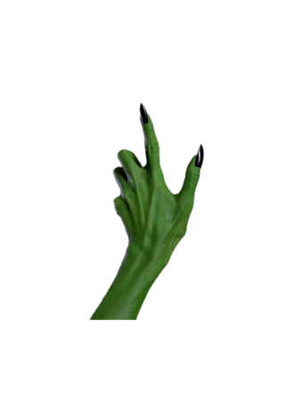 green hand nails witch