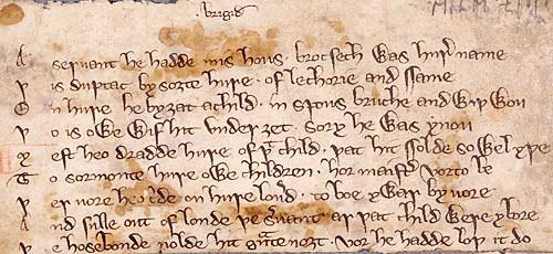 Languages used in medieval documents - The University of Nottingham