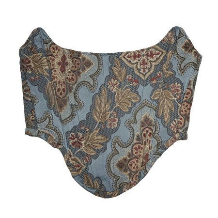 blue pattern vintage pattern corset