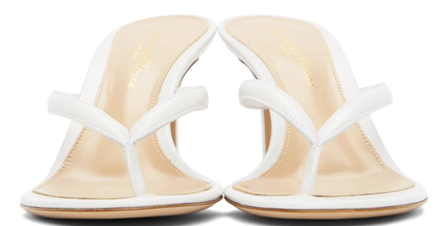 white calypso 70 heeled sandal