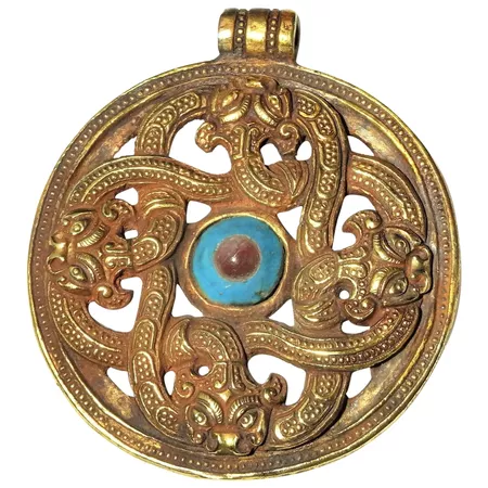Ancient Chinese Gold Eye Amulet