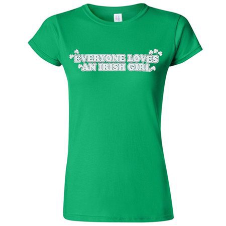 Drinking - Everyone Loves An Irish Girl Green Juniors Graphic T-Shirt - Walmart.com