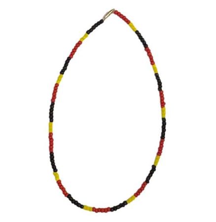Aboriginal flag necklace