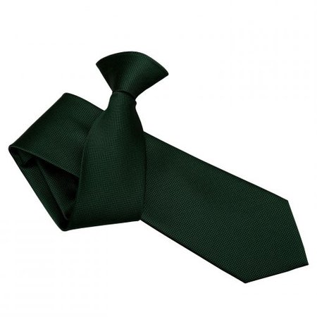 Dark Green Solid Check Clip On Slim Tie - James Alexander