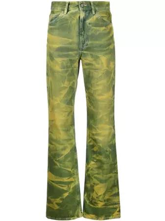 Acne Studios 1977 Dyed high-rise Bootcut Jeans - Farfetch