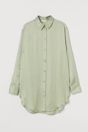 Satin Shirt - Green