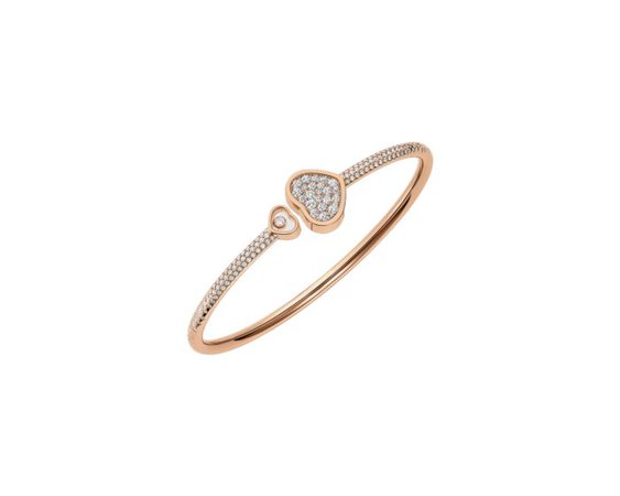 HAPPY HEARTS BANGLE, ROSE GOLD, DIAMONDS @85a480-5900 - Chopard Swiss Luxury Watches and Jewelry Manufacturer