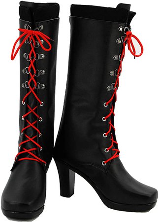 Amazon.com: Danganronpa: Trigger Happy Havoc Junko Enoshima Cosplay Shoes Costume Cosplay High Heel Boots Black: Clothing