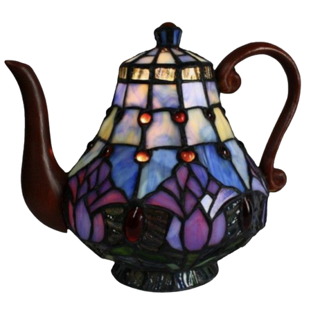 Stained glass tulip teapot