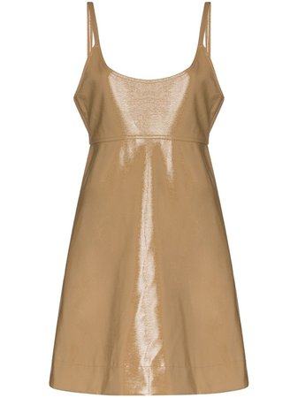 Ganni Patent-Leather Mini Dress Ss20 | Farfetch.com