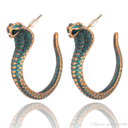 2019 Chic Antique Green Snake Drop Earrings 2018 Latest Party Personality Cobra Dangle Earrings For Women Punk Fashion Jewelry Gifts From Jacky20161008, $2.29 | DHgate.Com