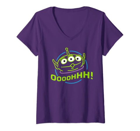 Amazon.com: Womens Disney Pixar Toy Story Alien V-Neck T-Shirt: Clothing