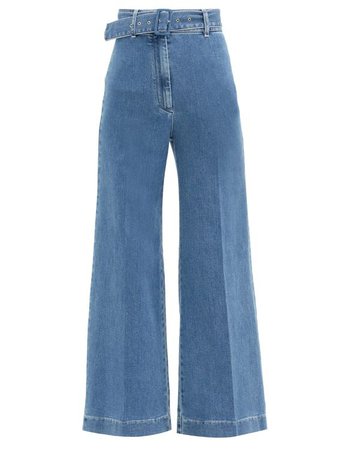 Emilia Wickstead Jada high-rise wide-leg jeans