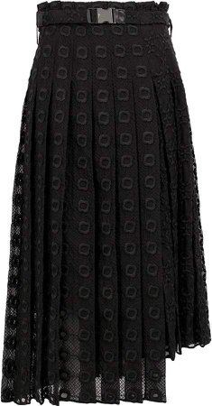 lace pleated skirt