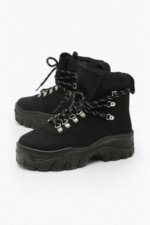 Lace Up Hiker Trainers | Boohoo