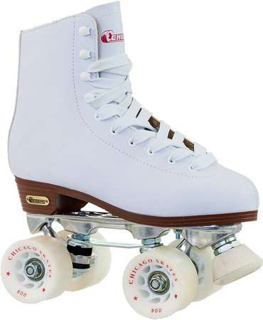 Premium Leather Lined Rink Roller Skate White