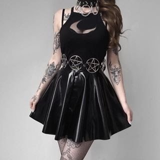 Gothic Moon & Pentagram Dress
