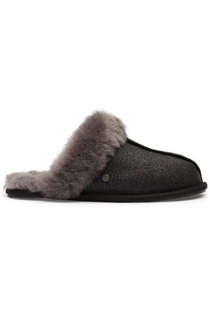 UGG - Scuffette Sparkle Slippers with Shearling Insole - black