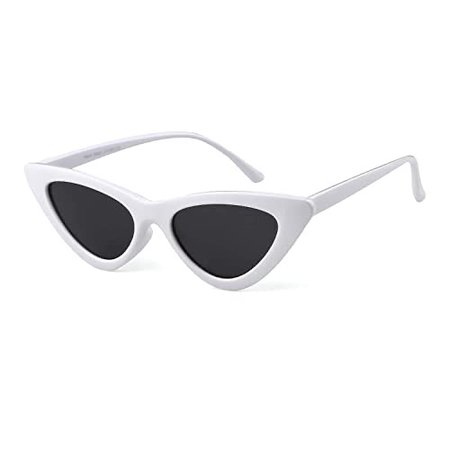 white cat eye glasses