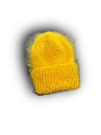 yellow mohair beanie hats winter Etsy