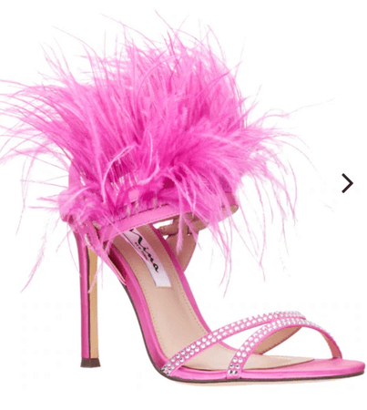 feather pink heels