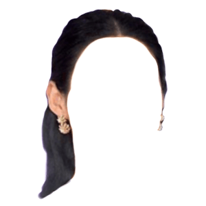 black hair png ponytail