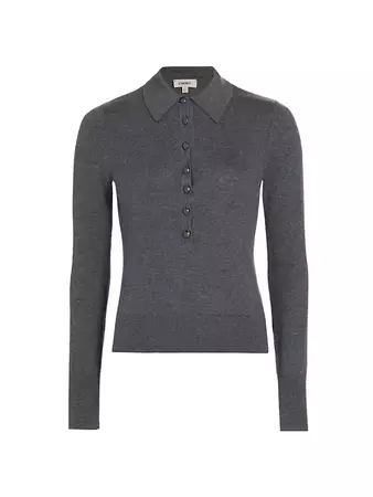 Shop L'AGENCE Sterling Collared Sweater | Saks Fifth Avenue