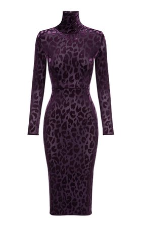 Cullen Leopard Flocked Jersey Midi Dress By Alex Perry | Moda Operandi