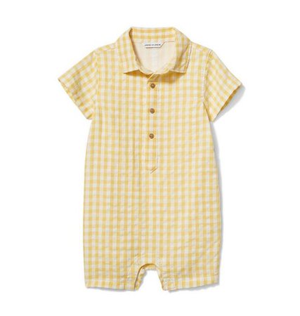 Newborn Shortbread Gingham Baby Gingham 1-Piece by Janie and Jack