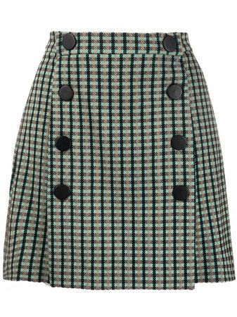 Pinko check-print mini skirt