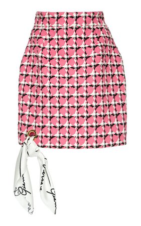 Printed Cotton-Blend Mini Skirt by Versace | Moda Operandi