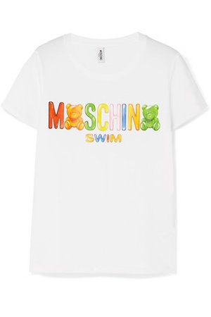 Moschino | Printed stretch-cotton jersey T-shirt | NET-A-PORTER.COM