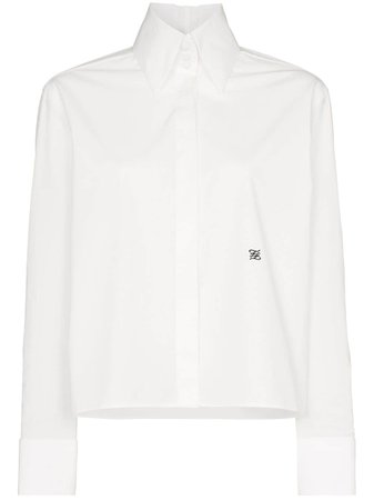 Fendi Edwardian Collar Long-sleeve Shirt | Farfetch.com