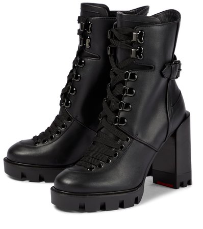 Christian Louboutin - Macademia 100 leather ankle boots | Mytheresa