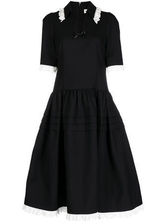 SHUSHU/TONG V-neck bow-detail Dress - Farfetch