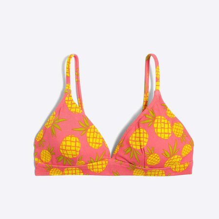 Pineapple triangle bikini top