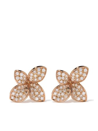 Pasquale Bruni 18kt rose gold diamond Petit Garden earrings - FARFETCH