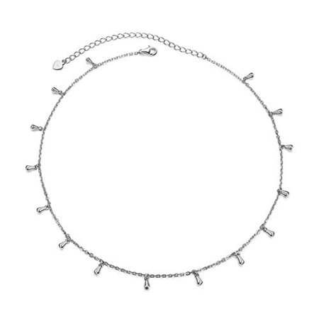 Amazon.com: Sterling Silver Jewelry Lucky Star Choker Necklace Pendant Disc Chain Statement Necklace For Women Girls: Clothing