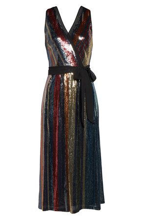 Julia Jordan Multicolored Sequin Midi Dress | Nordstrom
