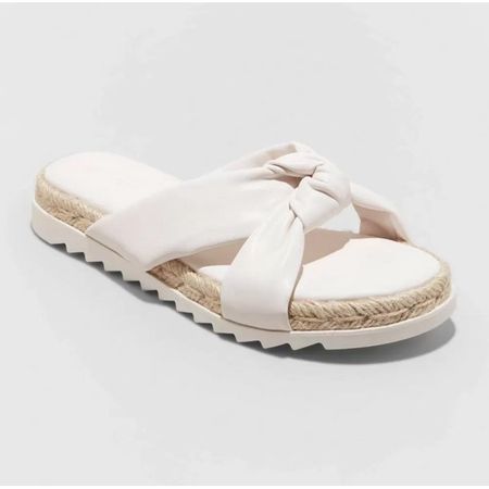 Women's Dena Knotted Espadrille Sandals - Universal Thread Off-White 6 - Walmart.com