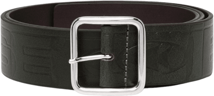 DIESEL debossed logo leather belt