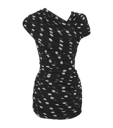 Womens Saint Laurent black Silk Asymmetric Mini Dress | Harrods # {CountryCode}