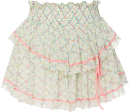 LoveShackFancy Neve Cotton Mini Skirt Size: P