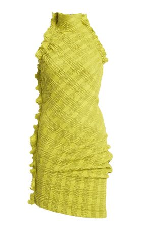 Ruffled Check Mini Dress By Bottega Veneta | Moda Operandi