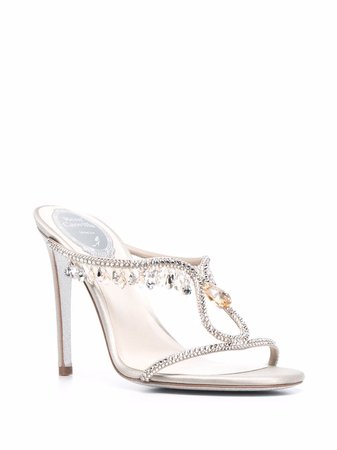 René Caovilla Chantel crystal-embellished high-heel Sandals - Farfetch