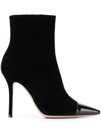 Gianvito Rossi Velvet Ankle Boots G7355415RICVVE Black | Farfetch