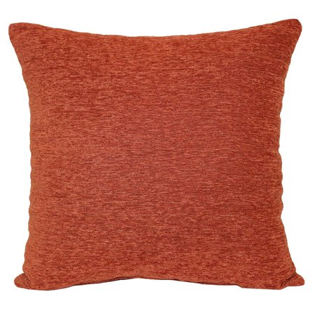 Square Chenille Rust Throw Pillow | At Home